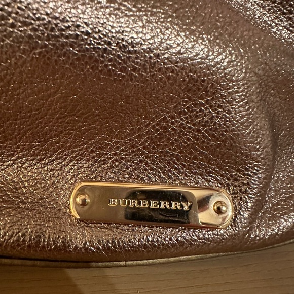 Burberry Metallic Leather Drawstring Satchel Bag NEW WITHOUT TAGS - Picture 2 of 11